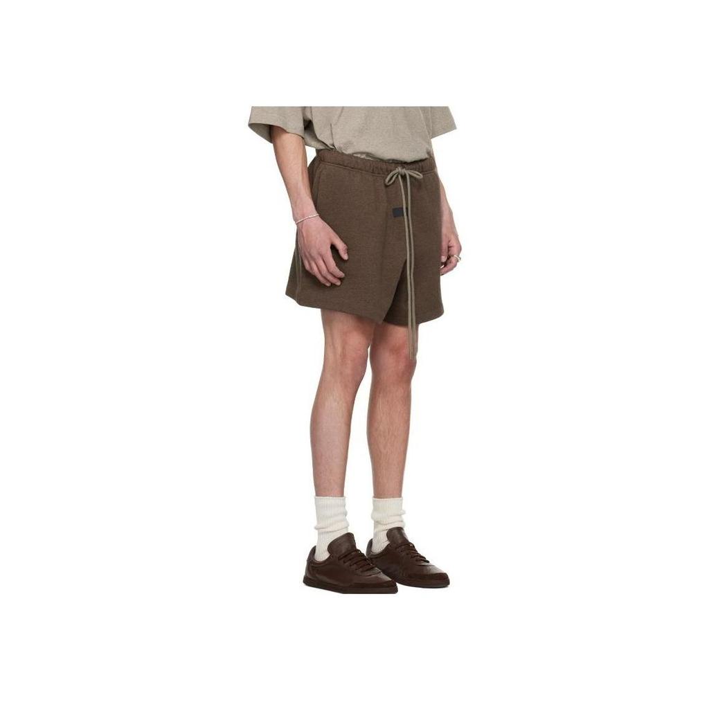 Fear of God Essentials 2024 Summer Collection SS24 Sweatshort Solid Color Strappy Loose American Style Casual Shorts For Men Heather Wood 160SU242002F