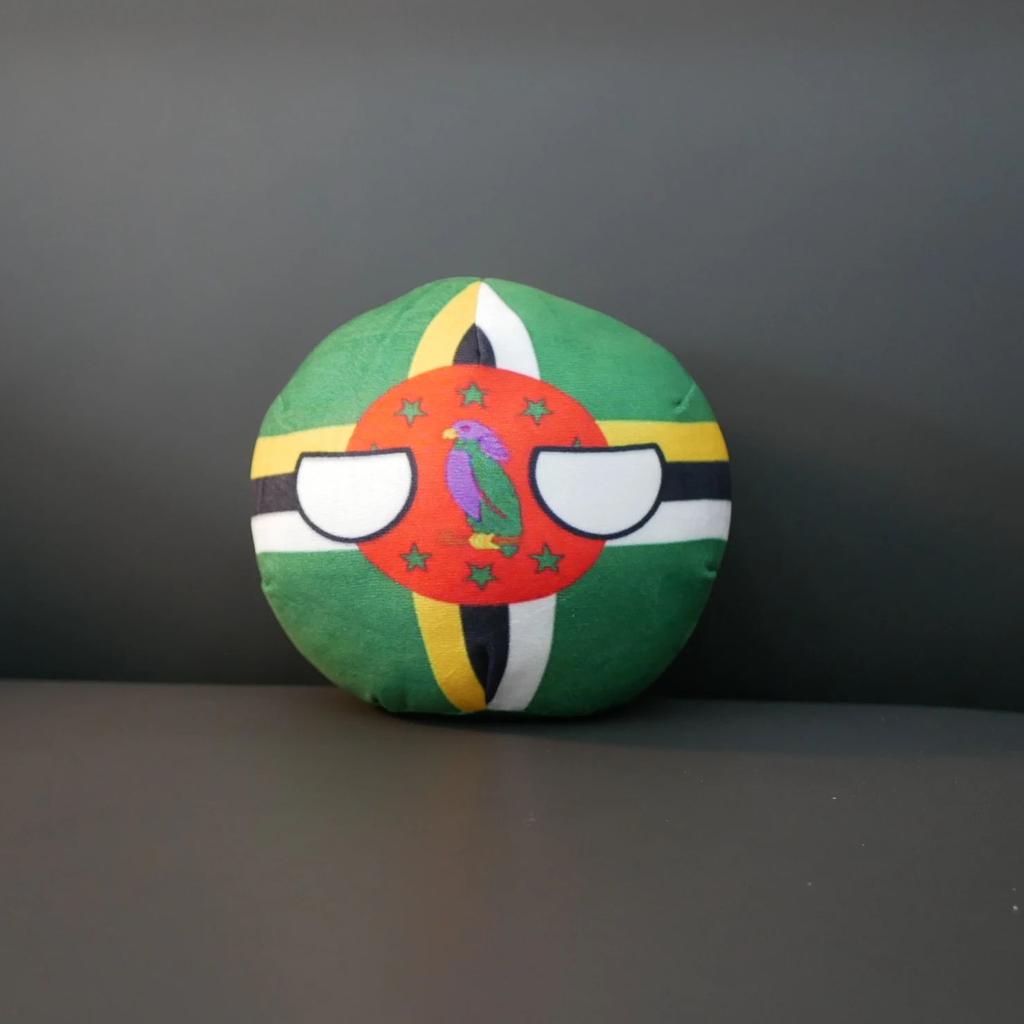 20/10cm The Commonwealth of Dominica Polandball Plush Toy Countryball Stuffed Doll Pendant Home Decoration