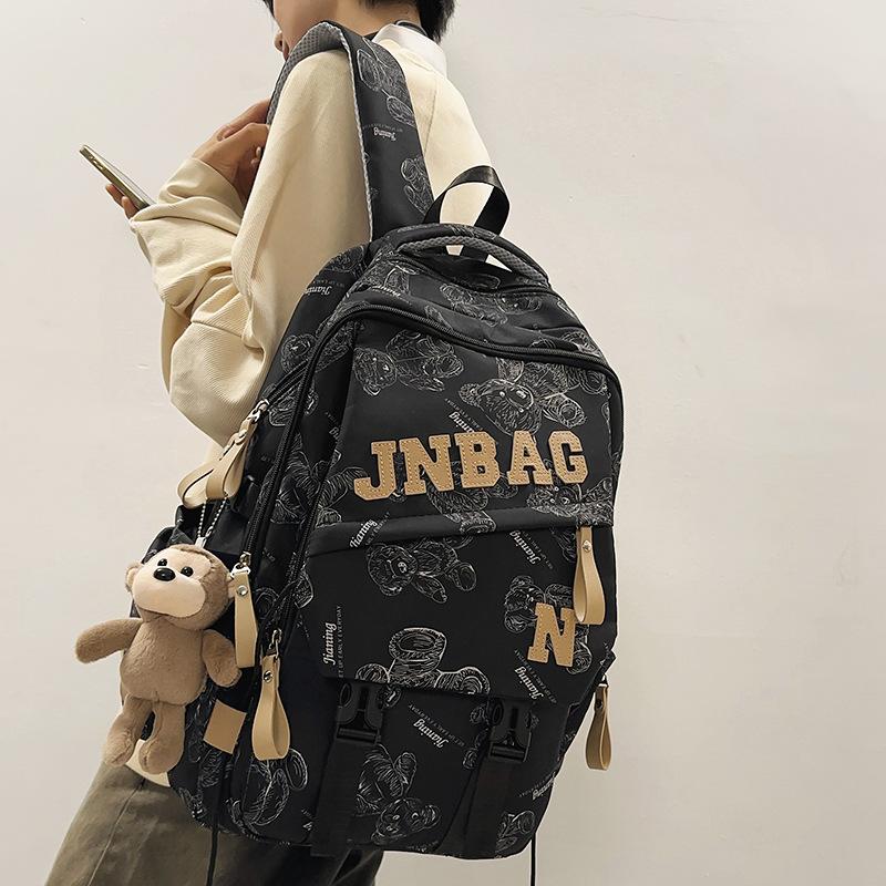 Backpack for Children Elementary School Students Girls Junior High School Boy College Students High School Letter Backpack Backpack