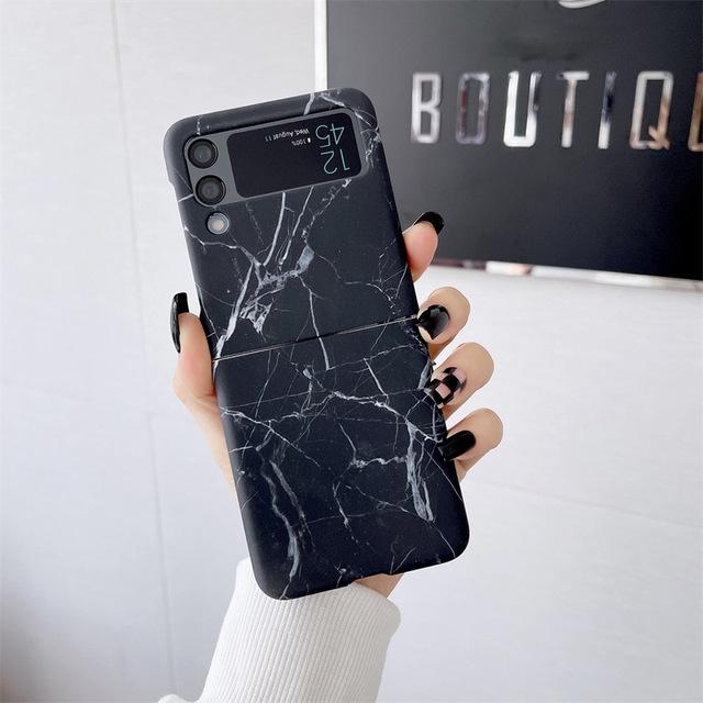 

Чехол для телефона с мраморным узором для Samsung Galaxy Z Flip 3 Flip 4 5g, креативная задняя крышка для Galaxy Z Flip3 Flip4, аксессуары для телефонов For Galaxy Z Flip 4 чёрный