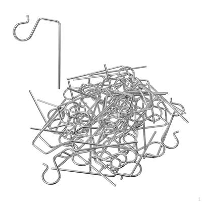 100Pcs Christmas Light Hanger Gutter Hooks Clips Parties Holiday Reusable Durable Metal