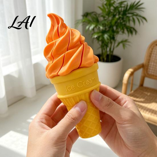 Telescopic Ice Cream Toy Cone Fidget Toy Novelty Spiral Swords Sensory Stress Anxiety Relief Gadgets for Anxiety Portable Decompression Play