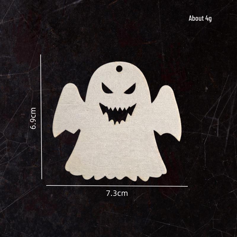 Cross-border Halloween Ghost and Witch DIY Wood Chips for Creative Kids Crafts