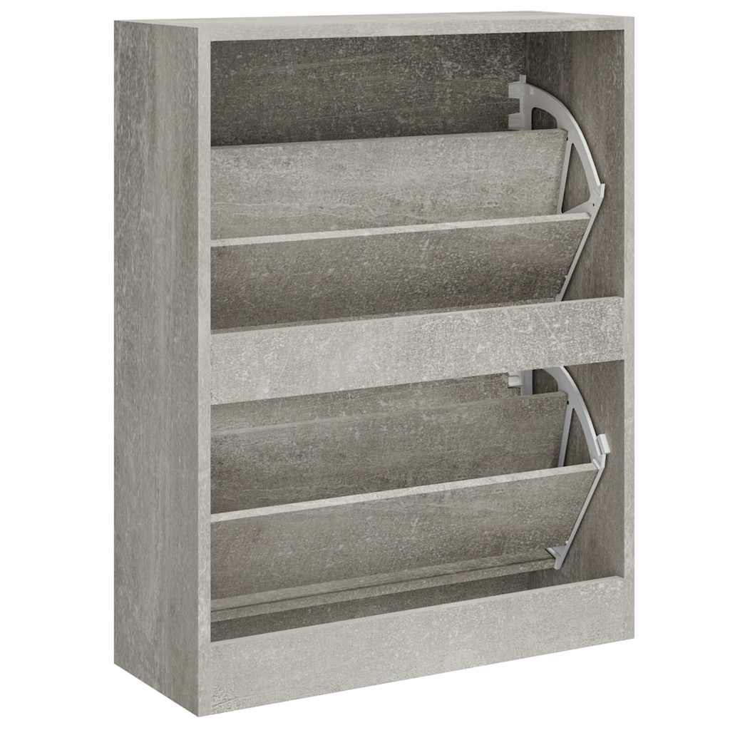 Vidaxl Szafka Na Buty, Szarość Betonu, 63X24X81 Cm