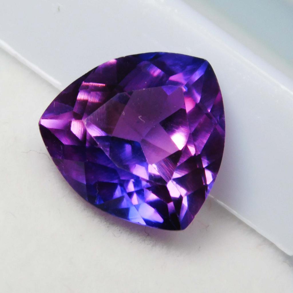 Natural Tanzanite Purple Trillion Cut   7 Carat Rare Loose Gemstone