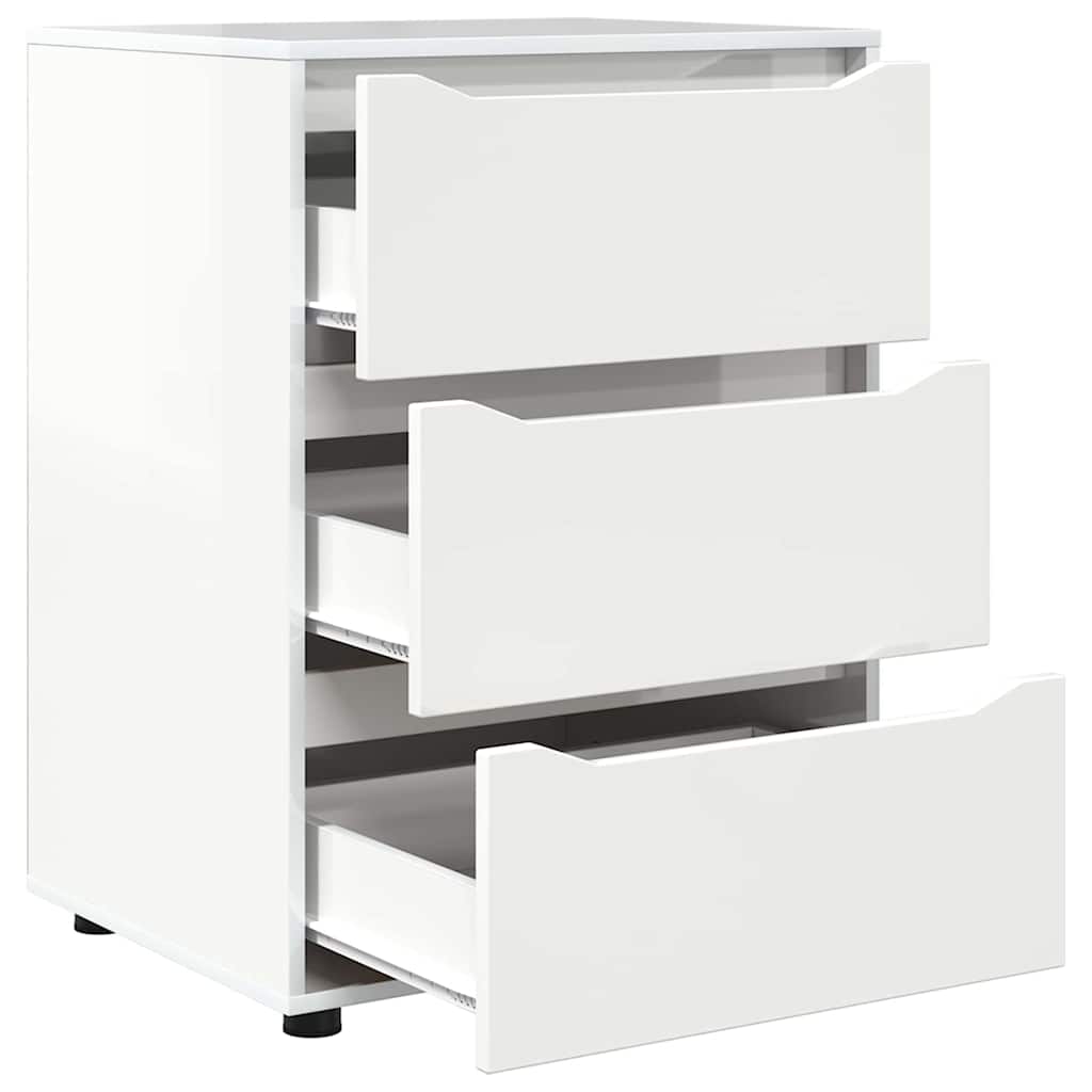 Storage Cabinet Glossy White 60 x 48 x 81 cm