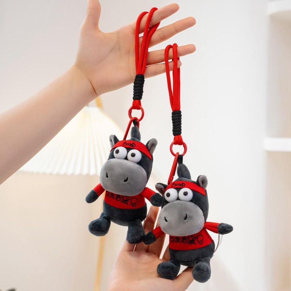 Letter Dark Horse Plush Keychain Cartoon Bag Hanging Pendant Horse Dolls Pendant  Festive Decor