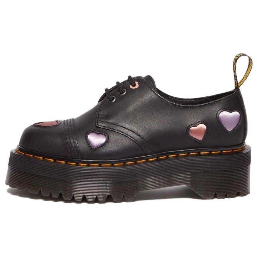 Dr. Martens Leather Comfortable Simple Casual Shoes 5cm Women Shoes Black 30604001