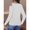 Fashion Off Shoulder Irregular Women Blouse Slim Fit Casual Shirts Ladies Long Sleeve Streetwear Elegant Hollow Out Swet Tops Female Simple Clothing