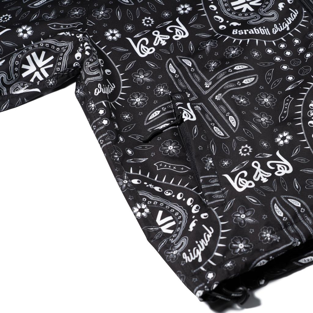 Bsrabbit Artistic Hooded Jacket Paisley Black