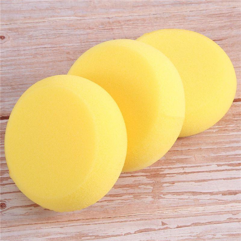Aug. 10Pcs Round Synthetic Artist Paint Sponge Craft Sponges For Painting Pottery Watercolor Art Sponges Yellow 2.75Inch