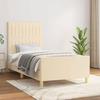 VidaXL Bed Frame with Headboard Cream 100x200 Cm Fabric 3125200