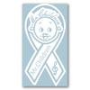 Children White Ribbon Size with Remaining Picture Mr. Sticker, M, 025W,