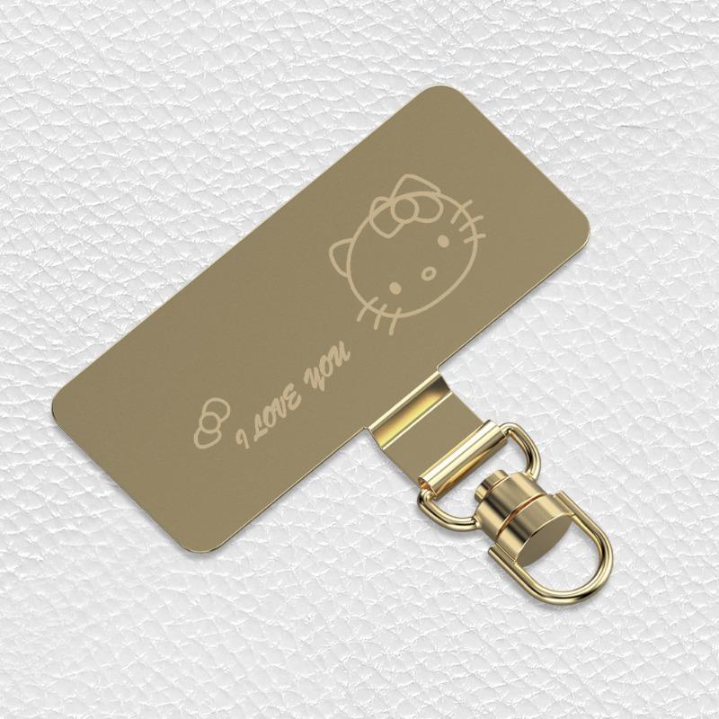 Universal Phone Lanyard Pad Metal Back Sticker Fixing Clip Crossbody Phone Card