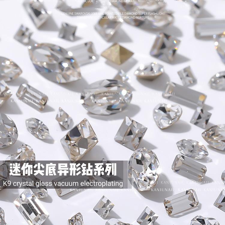 Nail Art Drill Whole Batch By Catty Nail Art Special-Shaped Diamond Burst Flash Color Pointed Bottom Diamond Crystal Glass Mixed Diamond Nail Art