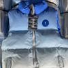 Herren Oversized Kapuzen-Baumwoll-Pufferjacke Mit Besticktem Streetwear Wintermantel