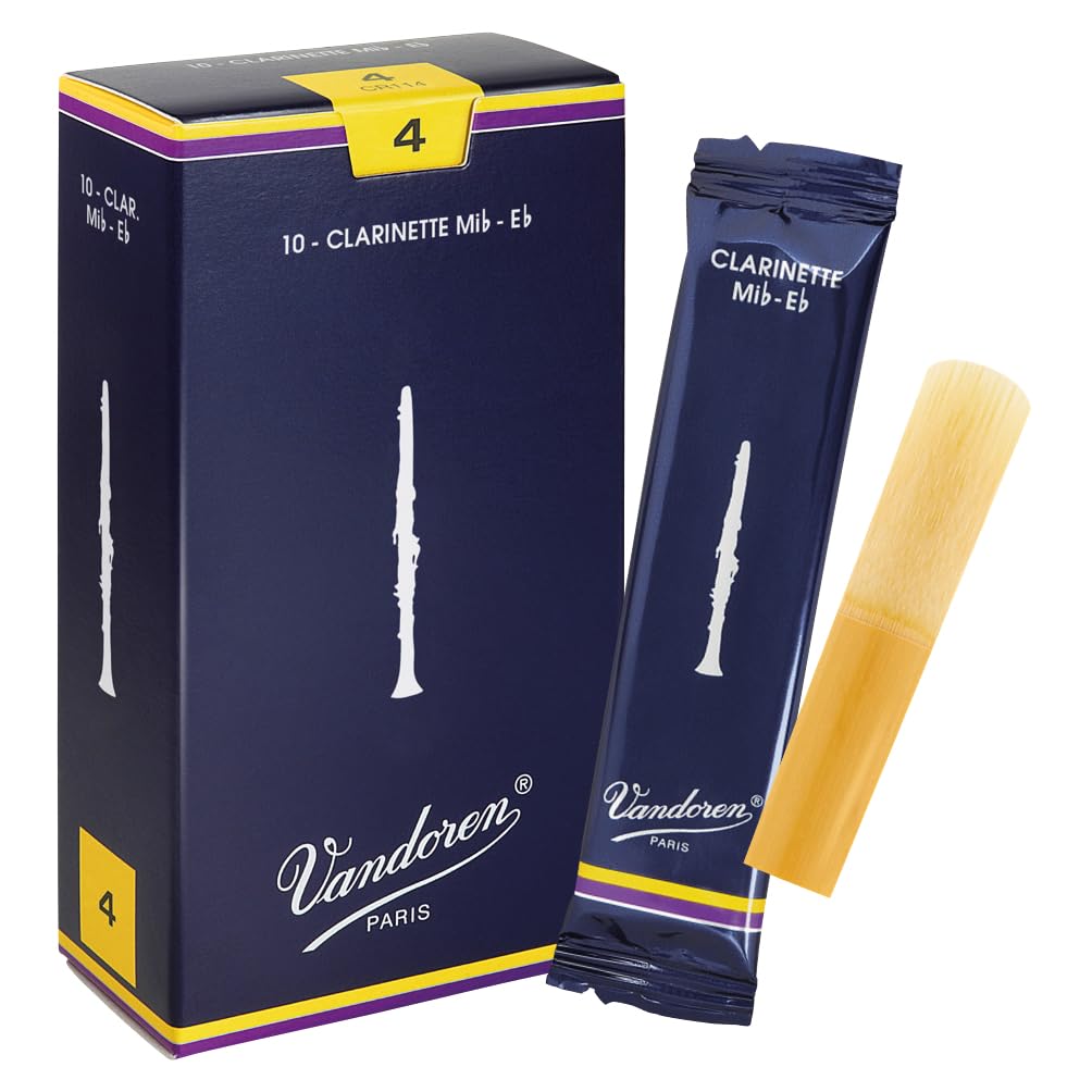 VANDOREN Eb Clarinet 4 of Reeds, Traditional, Hardness (Pack 10)