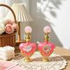 3PCS 5ml Glass Perfume Bottles Colorful Glass Diamond Heart Essential Oil Containers Empty Refillable Travel Bottles for Perfume 4