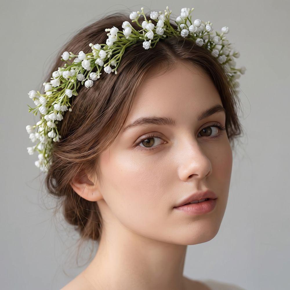 Boho Style Floral Headband Korean Style Wedding Headpiece Sweet Bridal Wreaths  Seaside Vacation