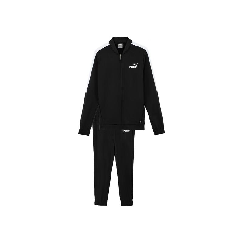 Puma Baseball Tricot Suit Letter Logo Print Stand Collar Zipper Design Long Sleeve Top Elastic Waist Cuffed Pants Casual Sports Set Men Suit 678475-06
