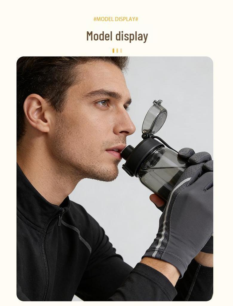 Men's Summer Ice Silk Sun Protection Gloves: Thin, Sweat-Absorbent, Breathable, UV Protection, Patchwork, Touchscreen, Outdoor Cycling Gloves