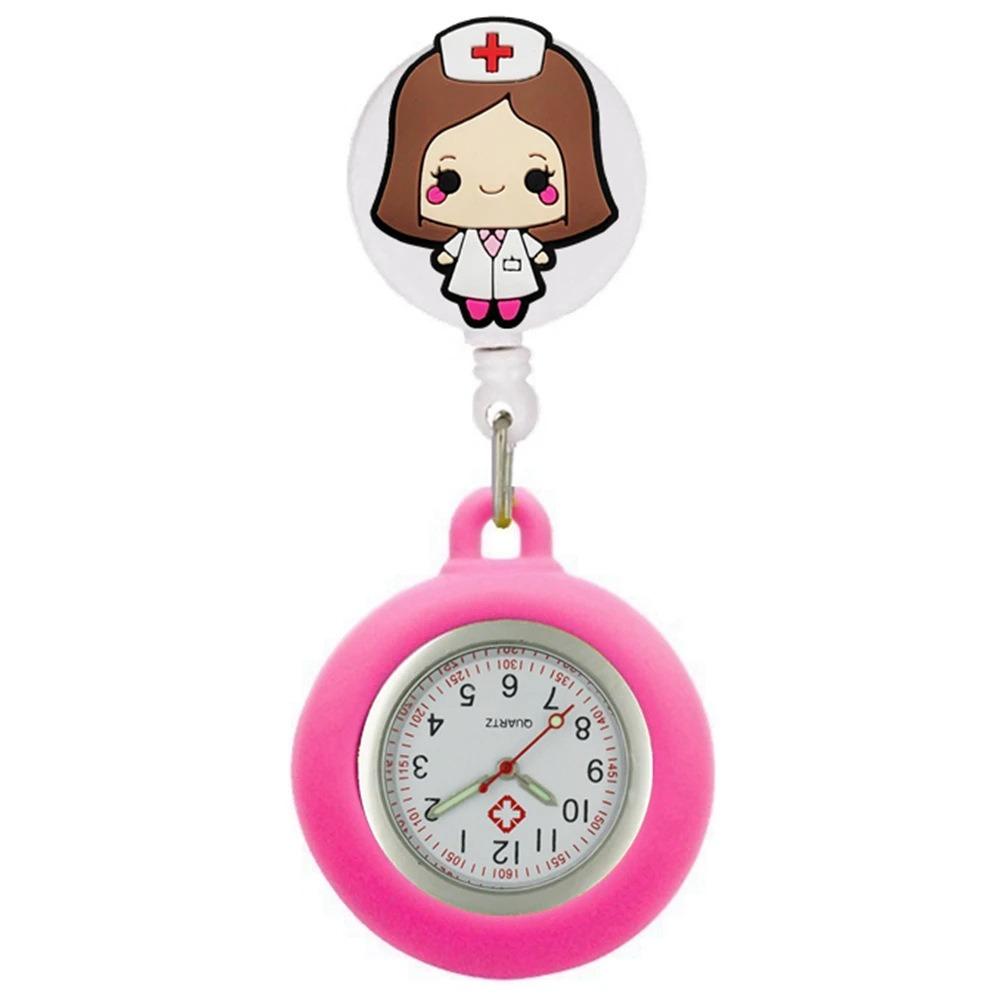 Retractable Clip Hang Clock Silicone Pocket Watches Wholesale FOB Pocket Watches Unisex