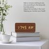 Temperature Display Wood Digital Clock Voice Activated Electronic Alarm Clock  Nightstand