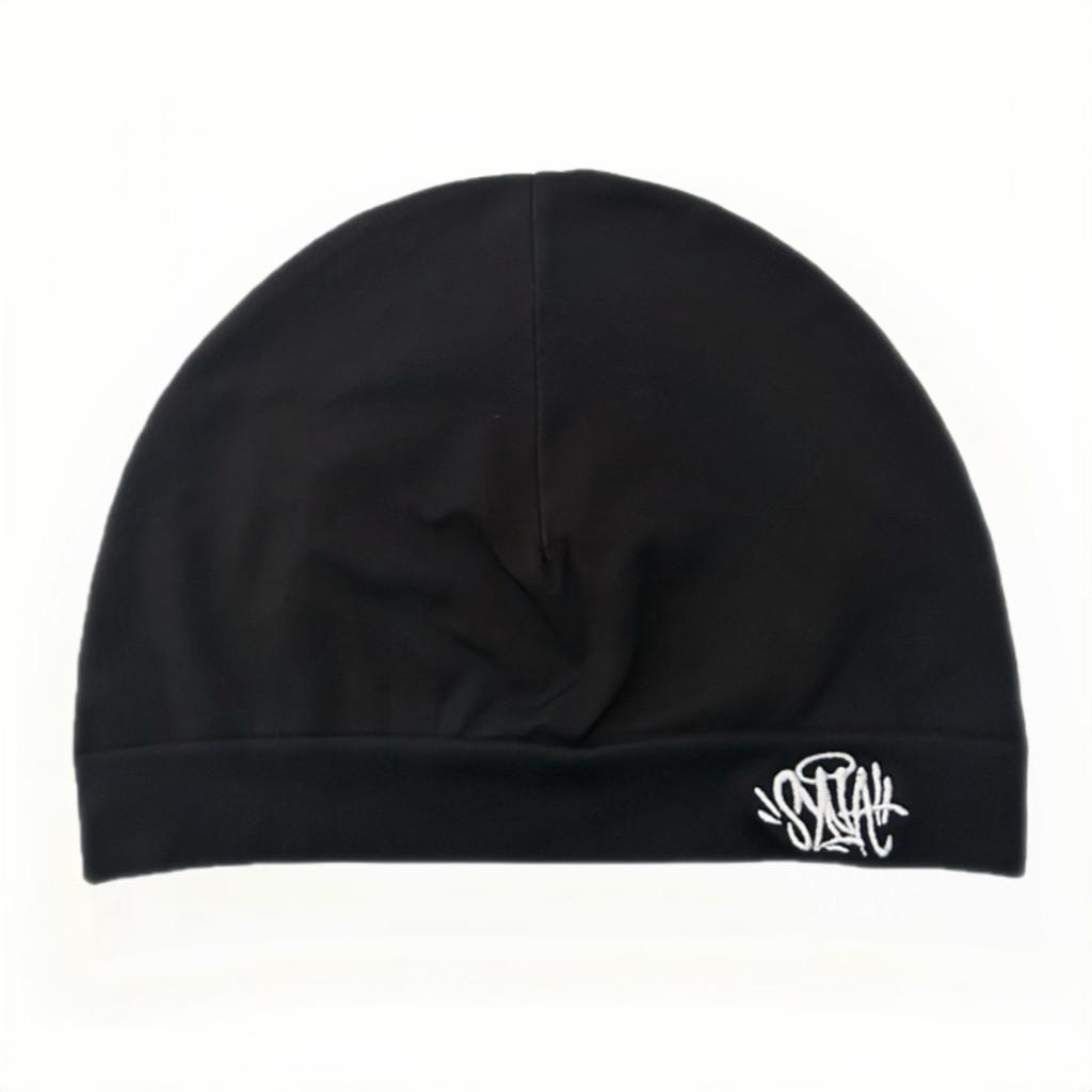 

Embroidered Beanie Hat With Sun Protection And Breathable Fabric For Streetwear Looks Black White