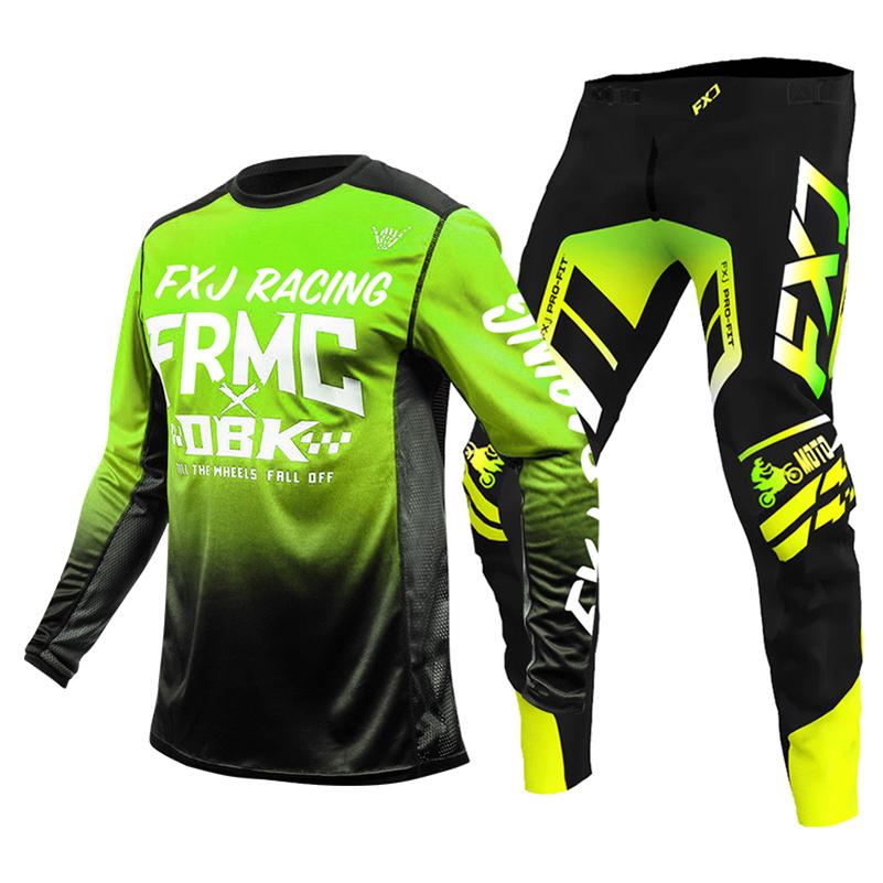 Set di abbigliamento da motocross per bambini 4 5 6 7 8 9 10 11 12 13 anni Ragazzi Bambino Motociclista Ragazzo Ragazza Maglia Pantaloni Kit tuta da corsa Fuoristrada Enduro MX MTB