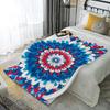 Colorful Mandala Design Microfiber Flannel Cover Blanket Bedroom Living Room Sofa Soft And Comfortable Home Decoration