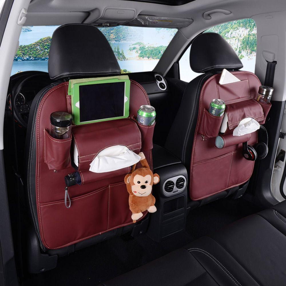 Anti-wear Storage Pockets Multi-functional Protection Pad Car Rear Seat Storage Bags Universal