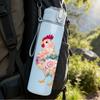 1PC Floral Rooster Chicken Art 750ml Color Plastic Sports Water Bottle Leakproof Flip Straw Lid Suitable for Sports Office Home Use
