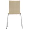 Natural plywood chair with white frame. Model WERDI B