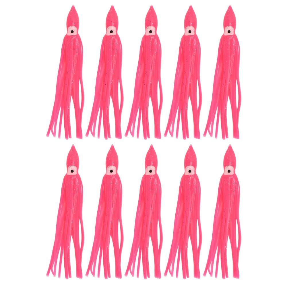 10PCS 14/16/18cm Squid Skirts Lures Lifelike Eyes Fishing Lures Trolling Baits  Deep Sea Fishing