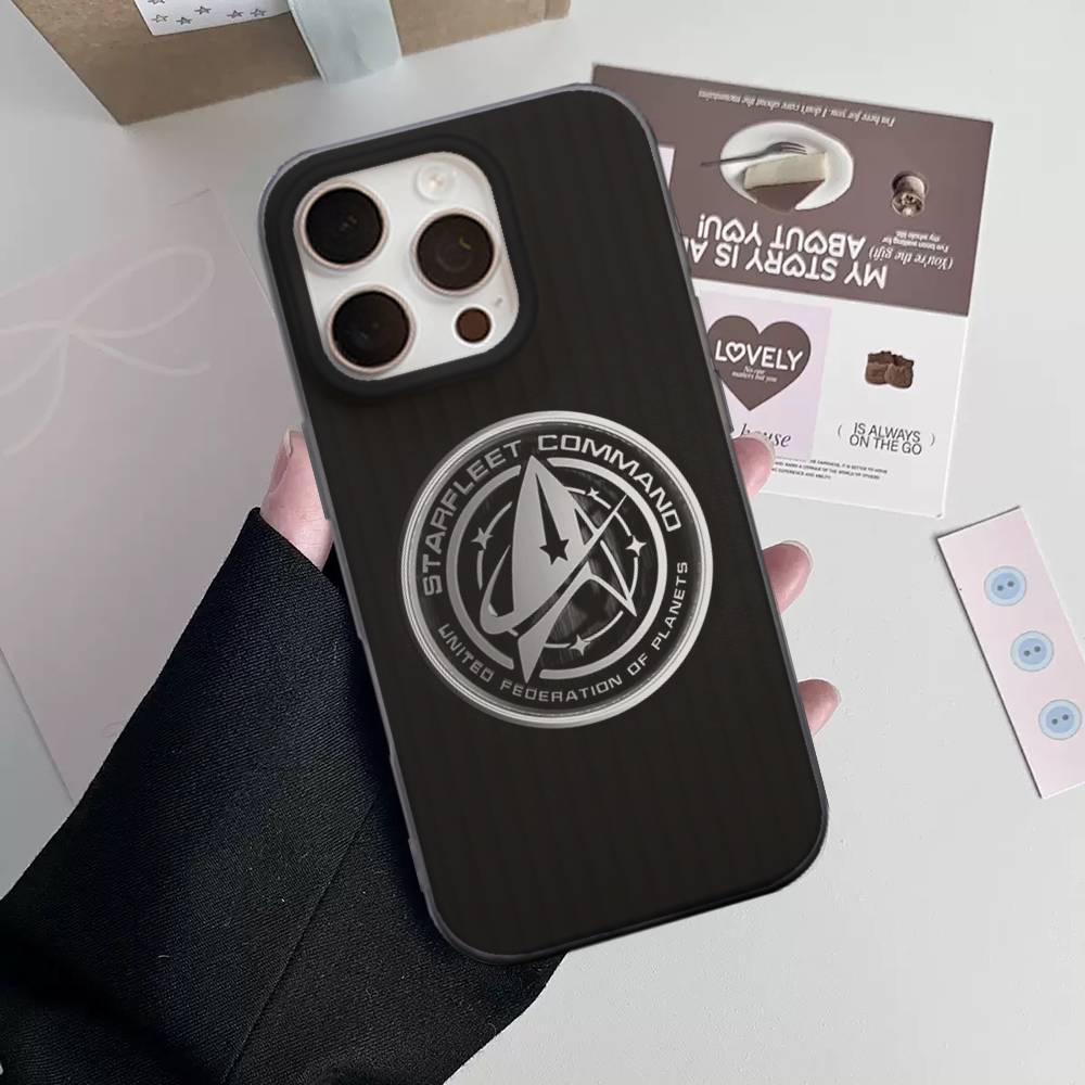 S-Star T-Trek Soft Corrugated Phone Case For iPhone 11 12 13 14 15 16 17 Pro Max Plus Pro Shockproof Cover
