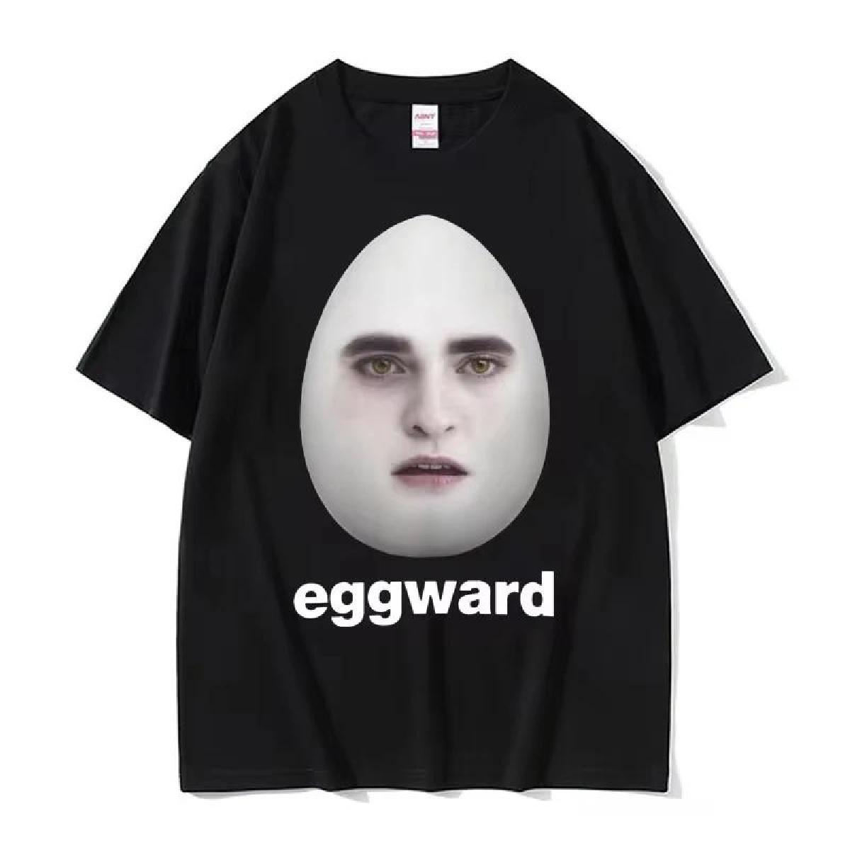 

Горячая футболка Twilight Eggward Funny Meme Футболка с пародией на Эдварда Каллена, юмористическая футболка для мужчин и женщин, повседневная хлопковая футболка с коротким рукавом, топы XXXXXL чёрный