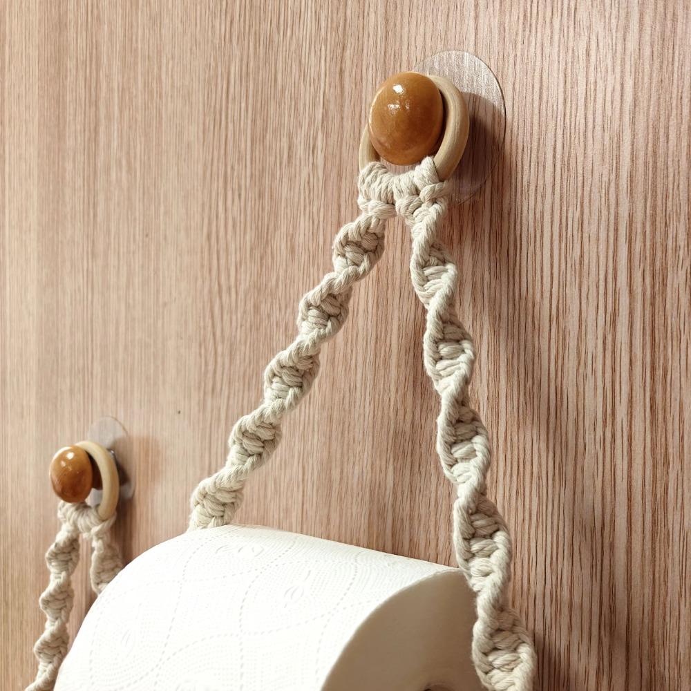 Nordic Style Bohemian Paper Towel Rack Bohemia Toilet Tissue Holder Hand-woven Paper Holder  Hotel