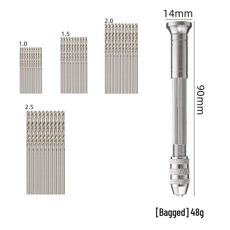 Wenge Wood Hand-Twisted Mini Drill for Precision Carving and Punching