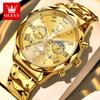 OLEVS 2709 Watch Man Business Original Moon Phase Diving Quartz Wristwatch Waterproof Super Luminous Watches For Man Reloj