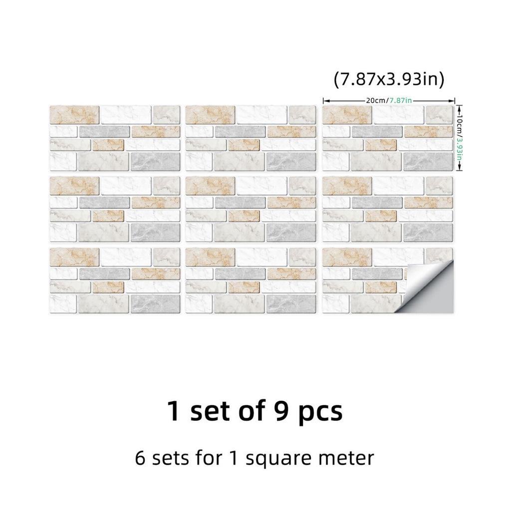 Kitchen Oil-Proof Sticker Simulation Marble Crystal Floor Wallpaper Bathroom Renovation Old House Renovation Self-Adhesive Tile Sticker