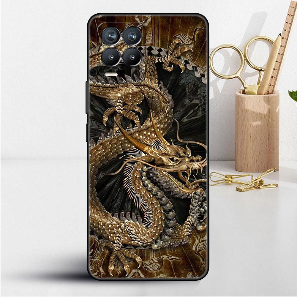 Case For Realme 8 C21y GT Neo 2 3 8i C21 7 C11 6 C12 C35 C3 GT 9 Pro C12 Silicone TPU Phone Cover Animal Dragon