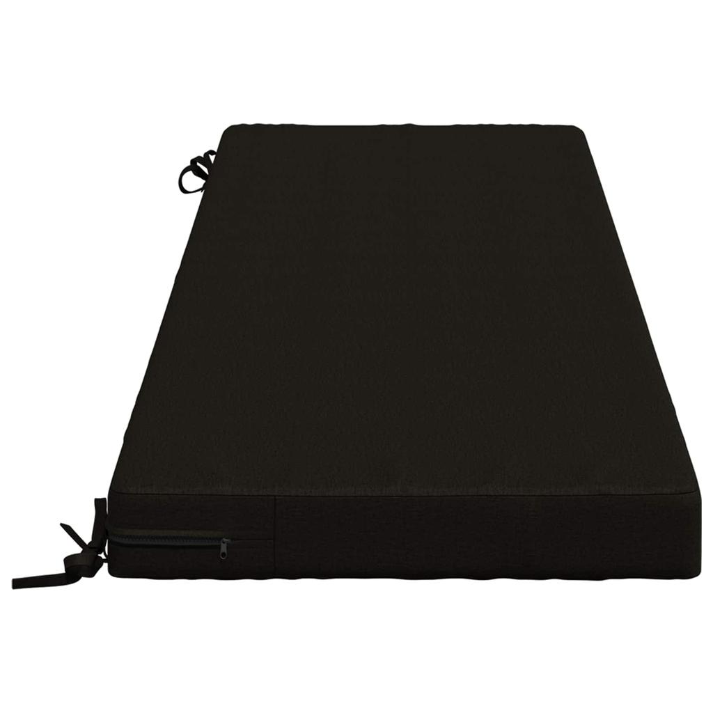 2 piece Bench Cushions SOEST 2 pcs. 100percent Polyester Black