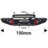 Metal Front Bumper with Lights Bar Tow Trailer for Traxxas TRX-4 Axial SCX10 90046 90047 SCX10 II 1/10 RC Crawler Car