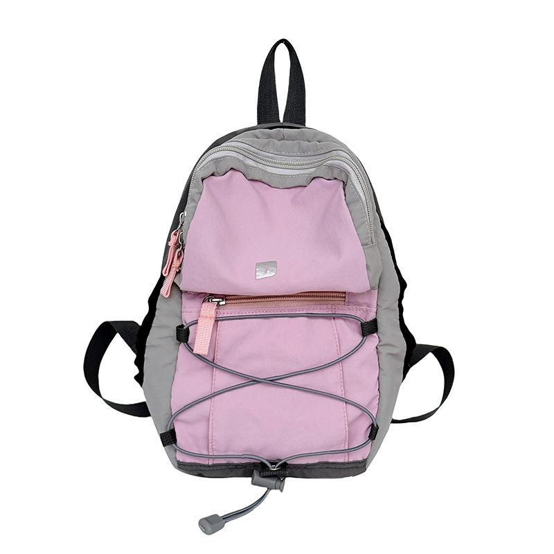 Outdoor Backpack Contrast Color Backpack Student Small Backpack Lightweight Travel Bag
