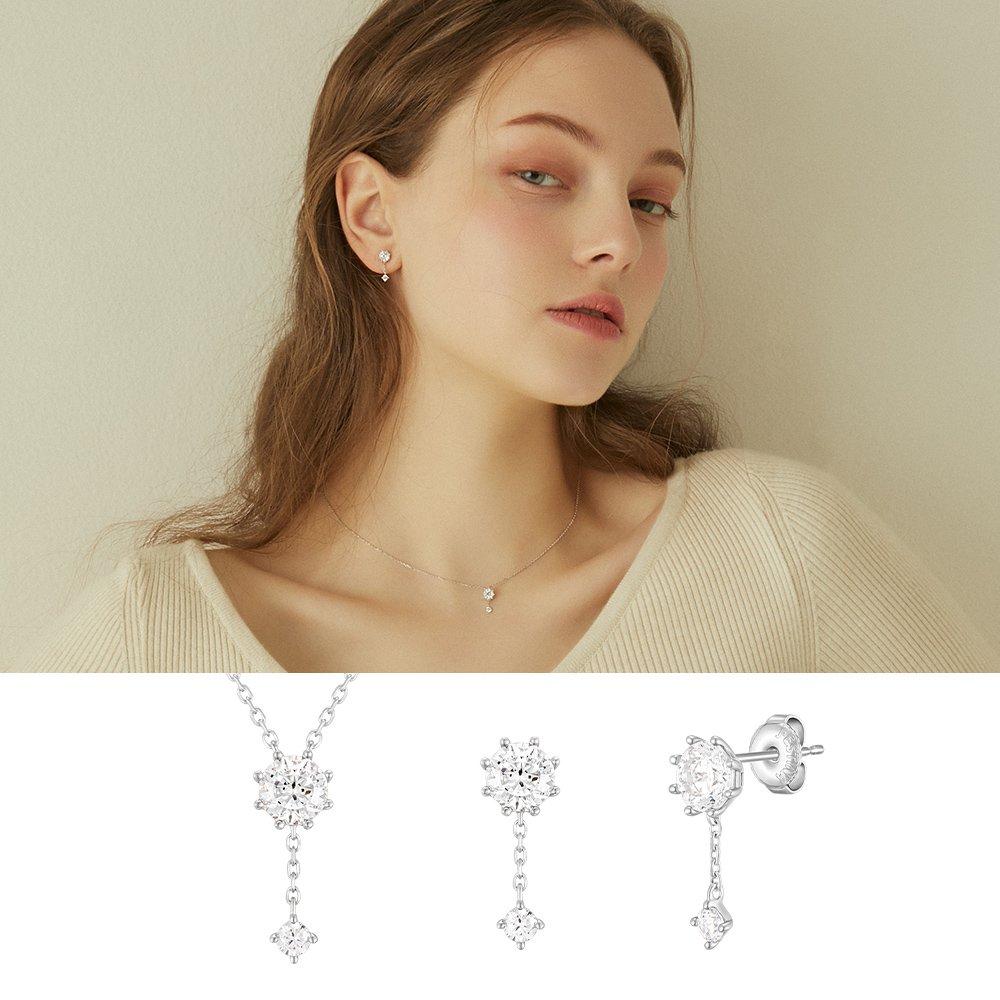 Whitemond Necklace and Earrings Set (Set-J0-1100)
