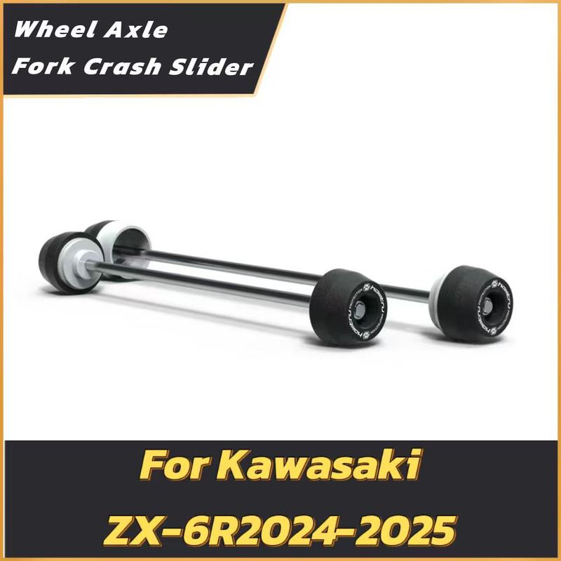 Motorcycle Premium Crash Slider for Front and Rear Wheel Axles & Forks of Kawasaki ZX6R / ZX636 (2024 - 2025)