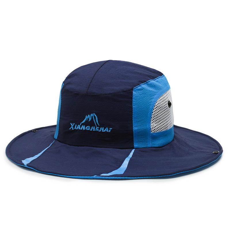 New bucket hat summer mountaineering windproof women's sun protection breathable light sun protection fishing