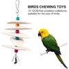 Small Bird Toys Cuttlefish Bone Bird Cuttlebone, Cuttlefish Bones with Bell Pet Natural Chew String Bite Toy Cuddle Bone for Parakeets Bird Parrot