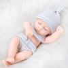 7-inch Simulation Reborn Doll Sleeping with Eyes Closed Palm Dolls Soft and Pinchable Waterproof Vinyl Beibei Doll Cute Mini Girl's Birthday Gift