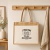 Sac cabas - PLANETEE - J’peux pas je suis Bibliothécaire - Toile de jute et coton - 21 L (43×33×21 cm) - Anses en coton